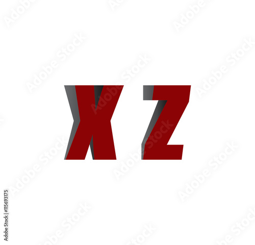 Free Download xz logo initial red and shadow - GFXLoad
