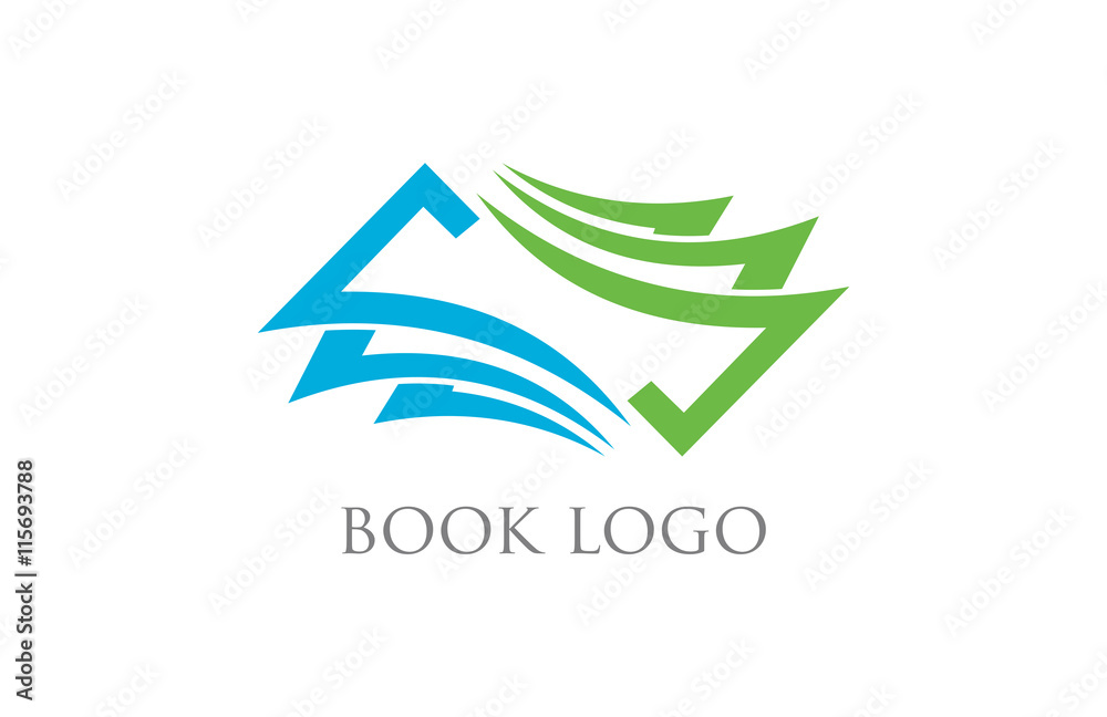 book icon vector logo book icon vector logo