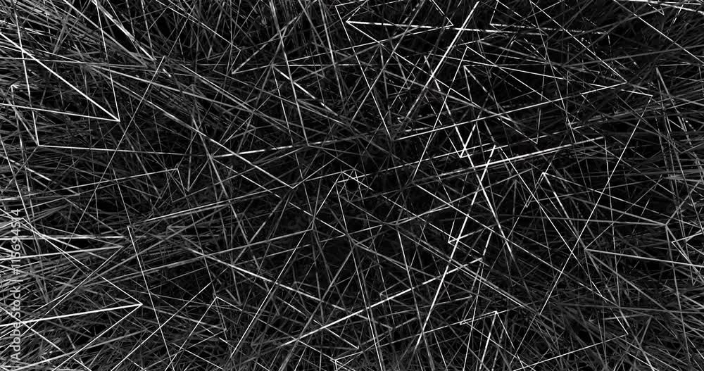 metal polygonal geometric surface on black backgroud. computer generated seamless loop abstract motion background. 4K
