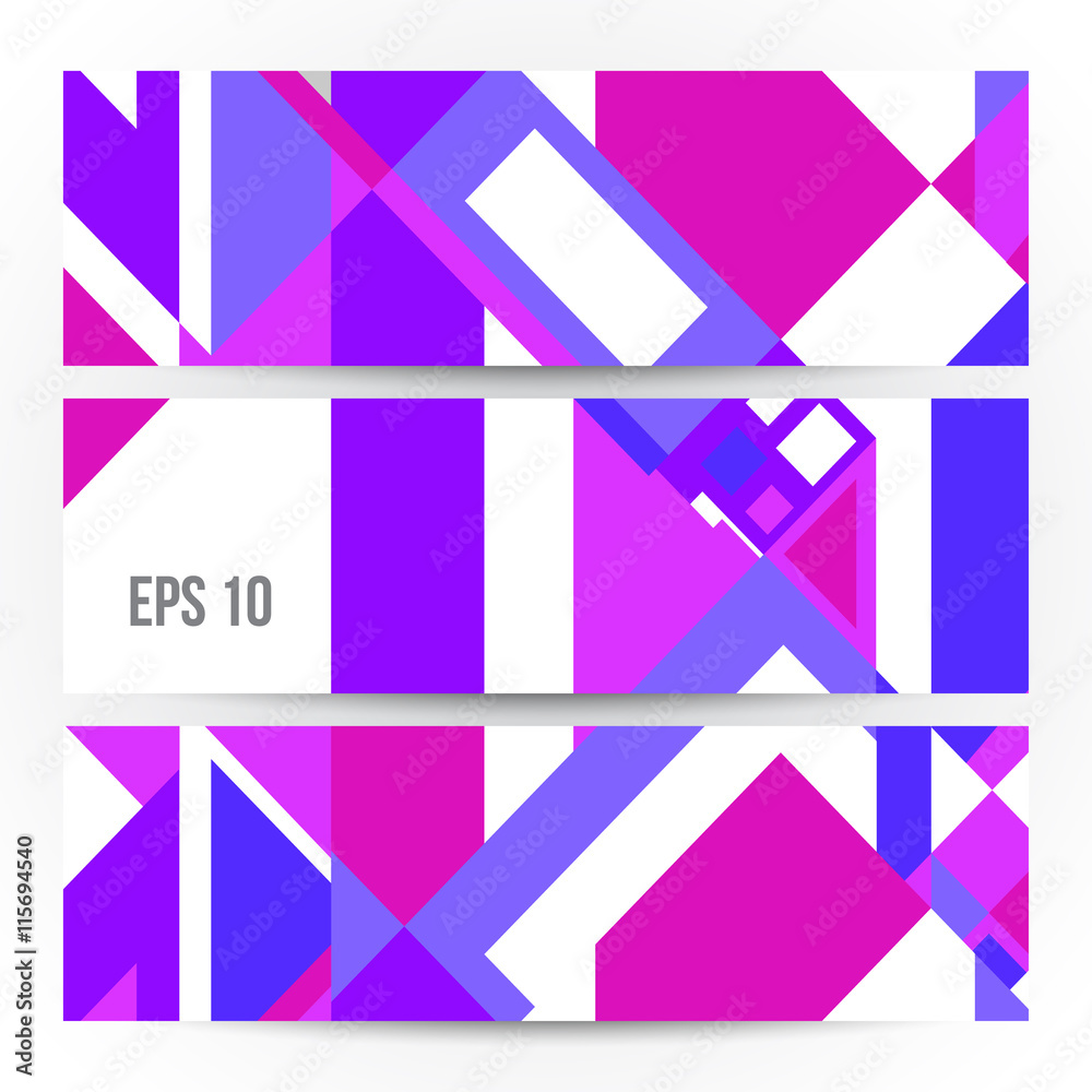 Fototapeta premium Collection banner design, colorful background, vector illustration