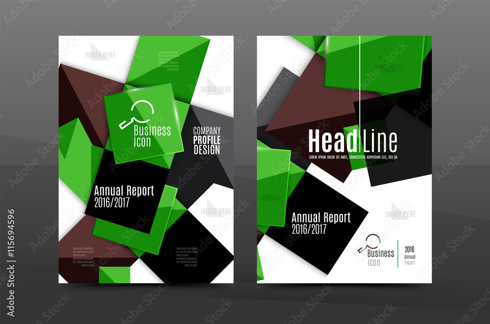 A4 flyer or annual report layout geometric shape design A4 flyer or annual report layout geometric shape design