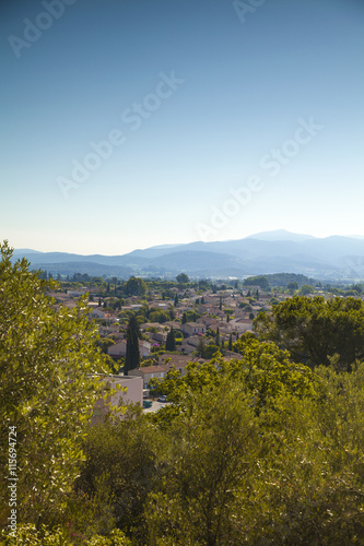 View from a small typical village in the Vars south of France