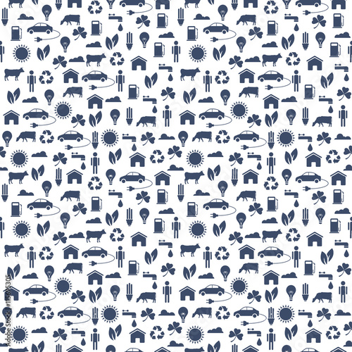 Ecological Seamless pattern