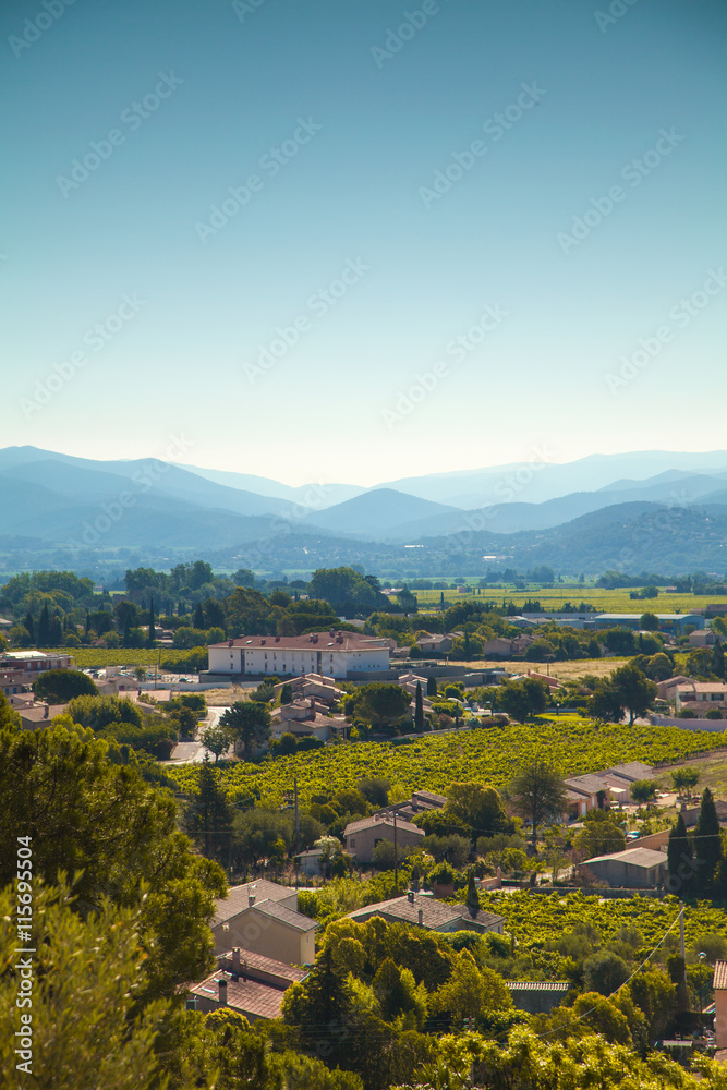 View from a small typical village in the  Vars south of France 

