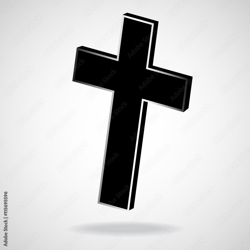 Cross. Christian Symbol. Vector illustration. Eps 10