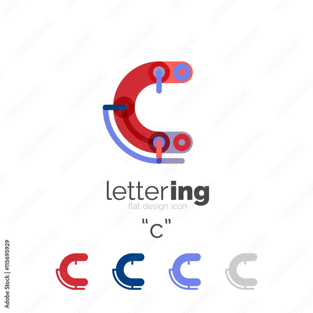 Letter logo line concept Letter logo line concept