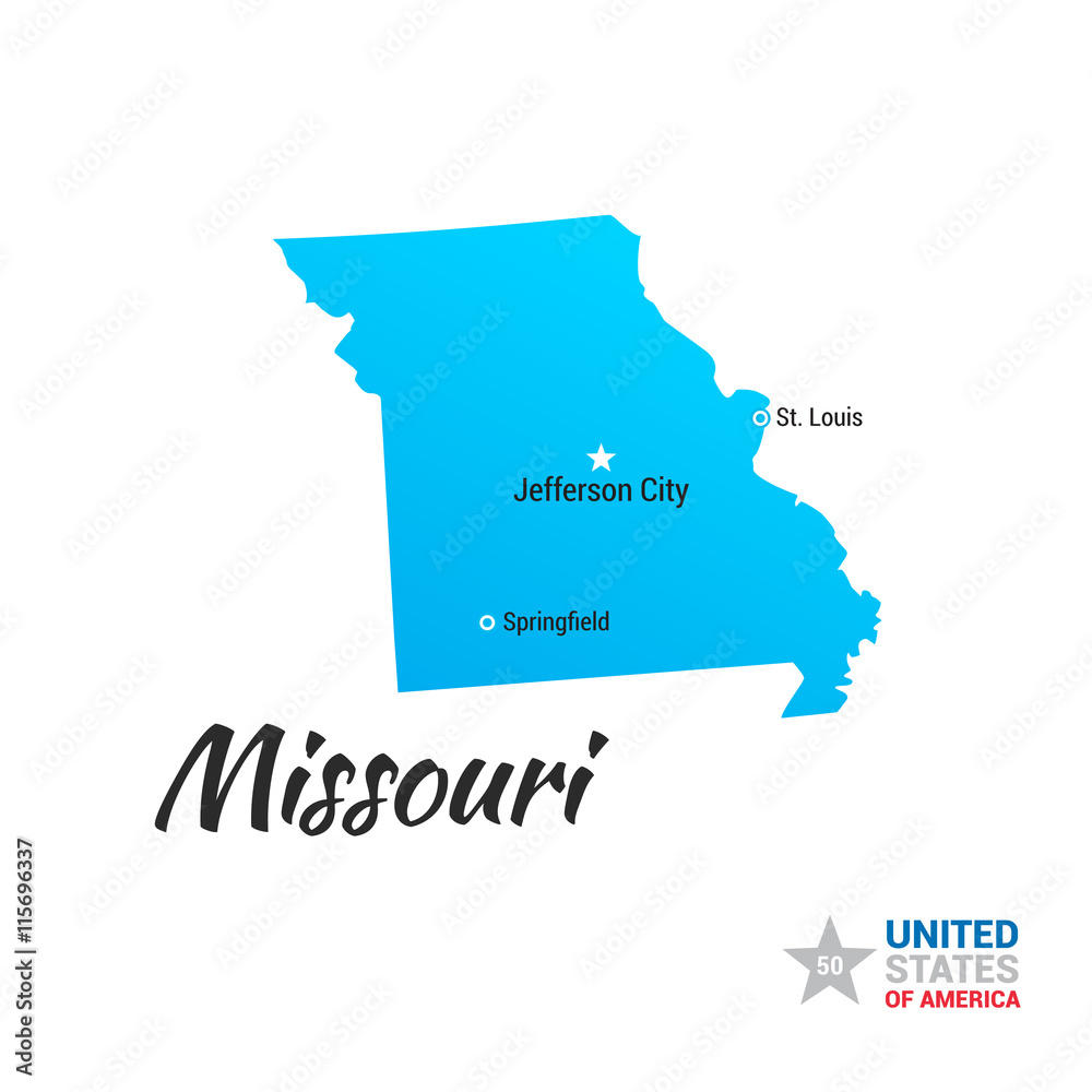 Missouri USA State Map