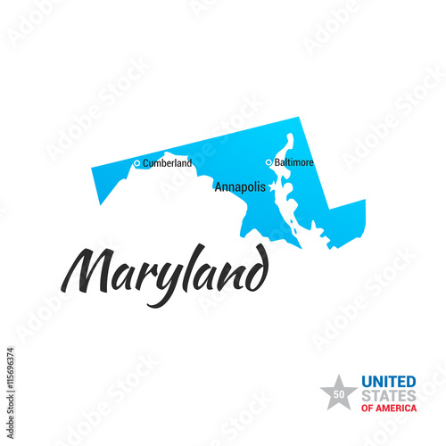 Maryland USA State Map