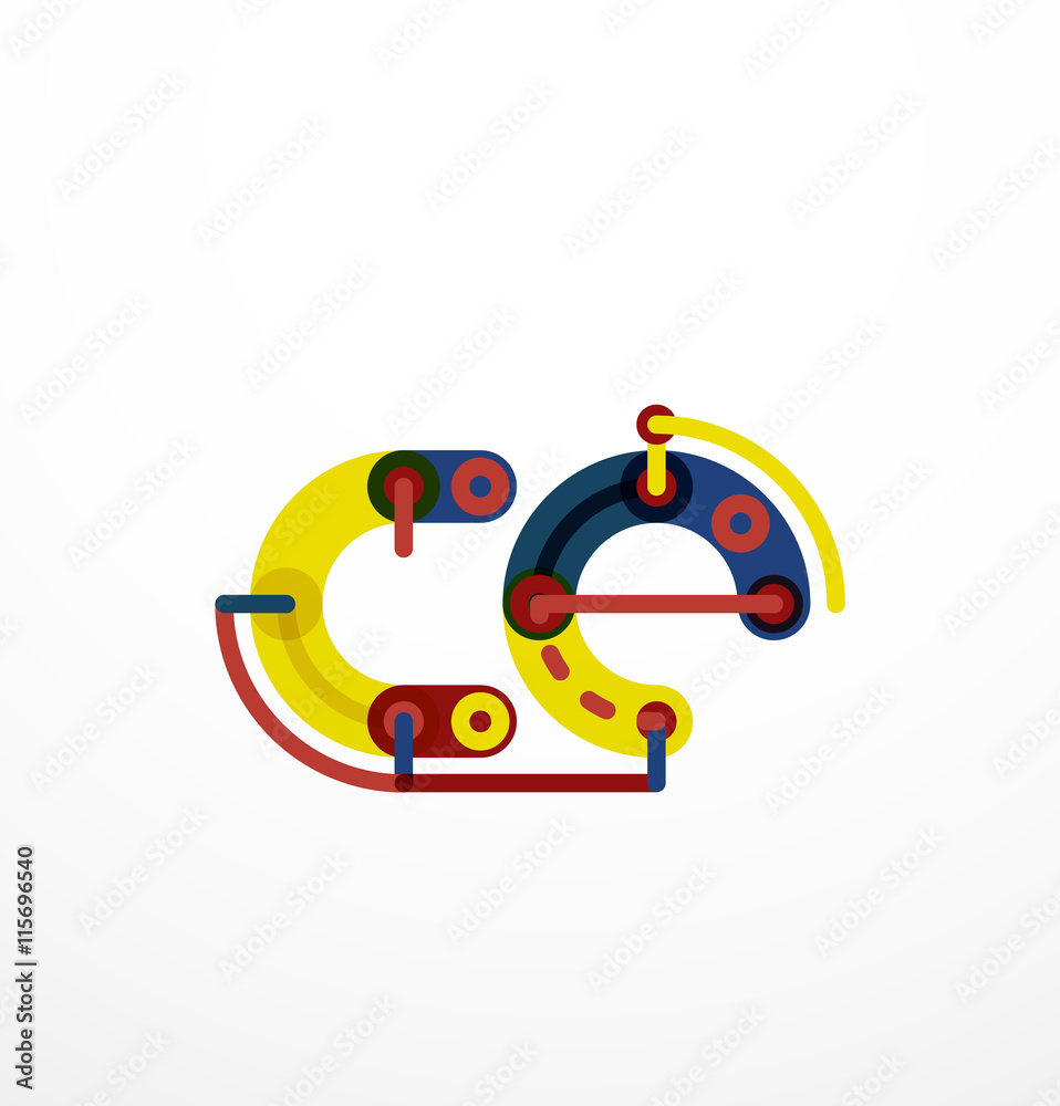 Colorful funny cartoon letter icon Colorful funny cartoon letter icon