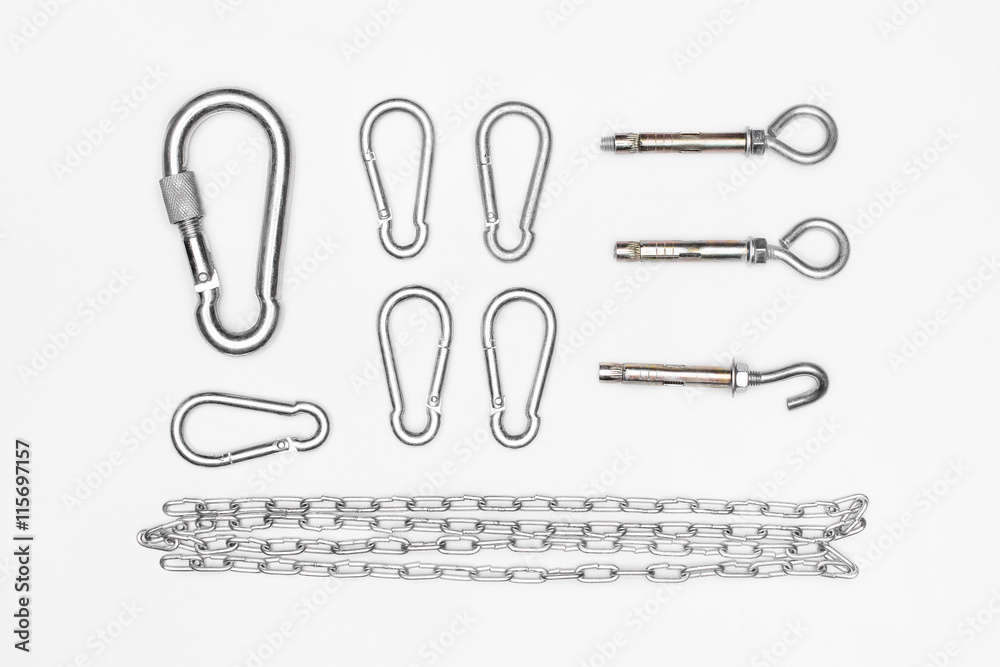 different types of hooks Stock Photo