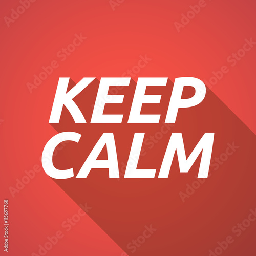 Long shadow illustration of    the text KEEP CALM