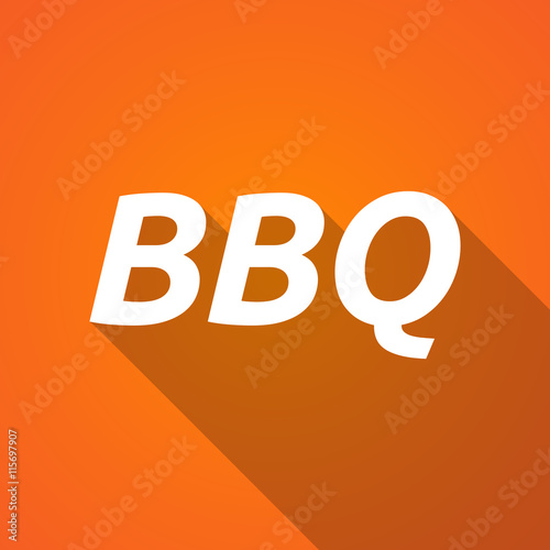 Long shadow illustration of    the text BBQ