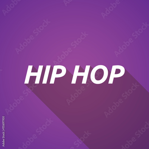 Long shadow illustration of    the text HIP HOP