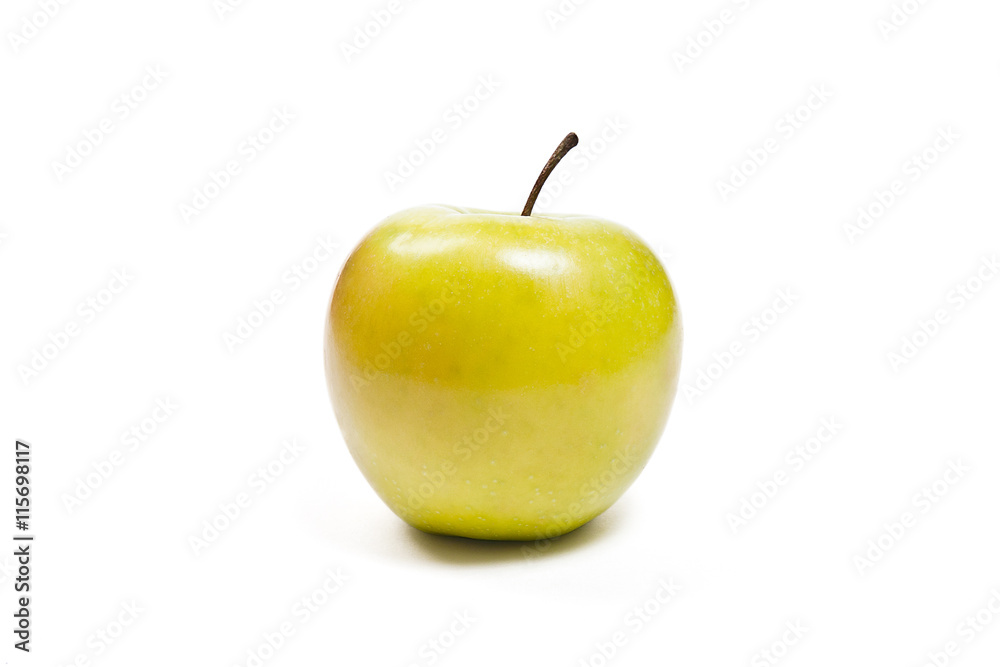 Fresh green apple on a white background. With clipping path.