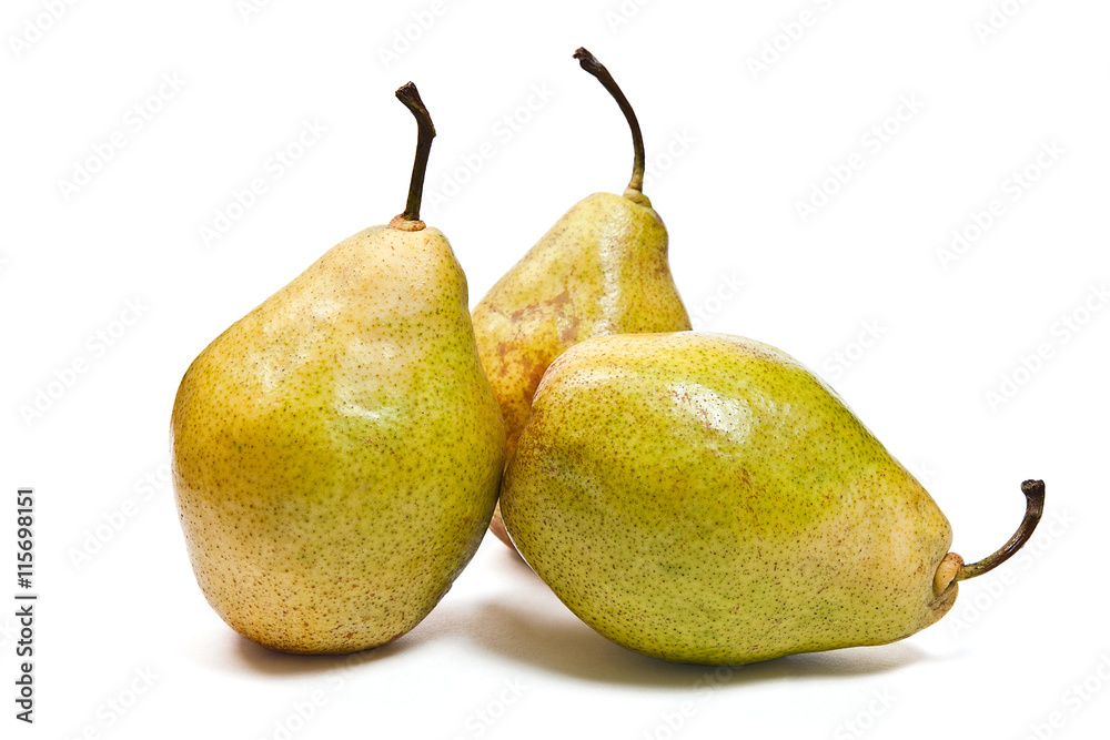 Ripe pears isolated on white background. With clipping path. Ripe pears isolated on white background. With clipping path.
