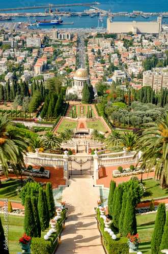 Bahai Gardens in Haifa Israel.