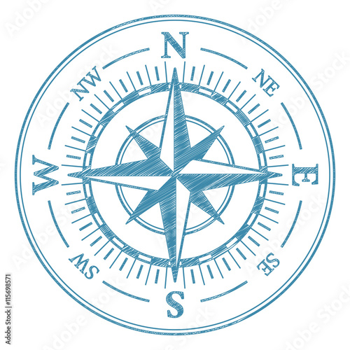 Compass scribble icon