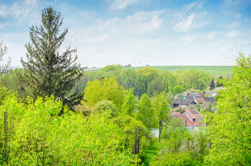 Ukrainian village in spring