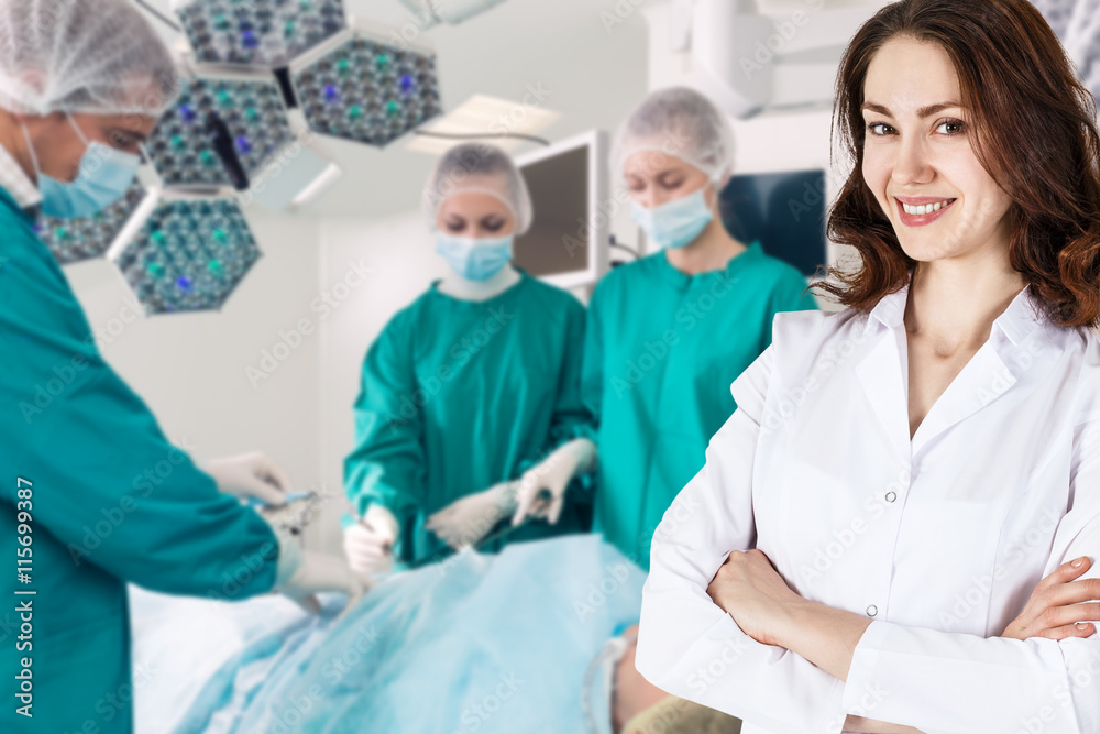 Surgery team in the operating room Surgery team in the operating room