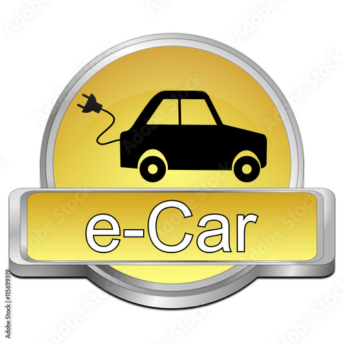 e-Car Button - 3D illustration