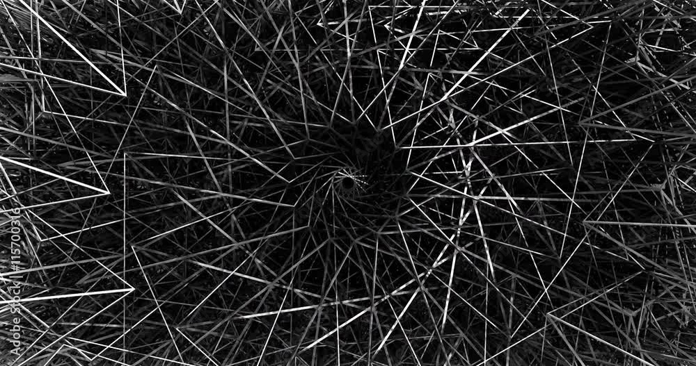 metal polygonal geometric surface on black backgroud. computer generated seamless loop abstract motion background. 4K
