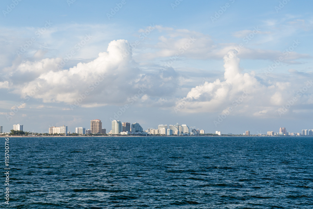 Fort Lauderdale Skyline from the Sea