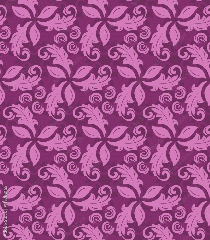 Floral Fine Seamless Vector Pattern