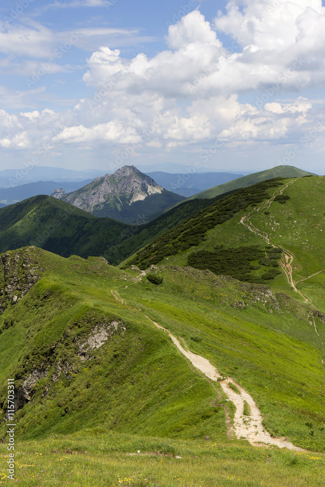 Fototapeta premium Big Rozsutec, the high Peak in Mountains Little Fatra in Slovakia