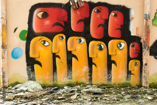 Obraz na płótnie Graffiti w salonie