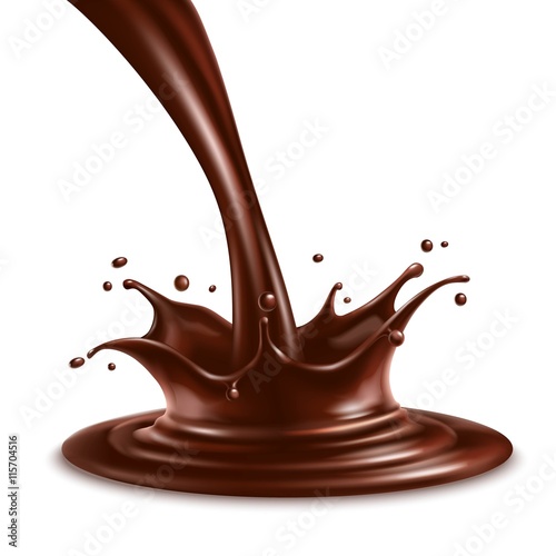 Splash of chocolate isolated on white background