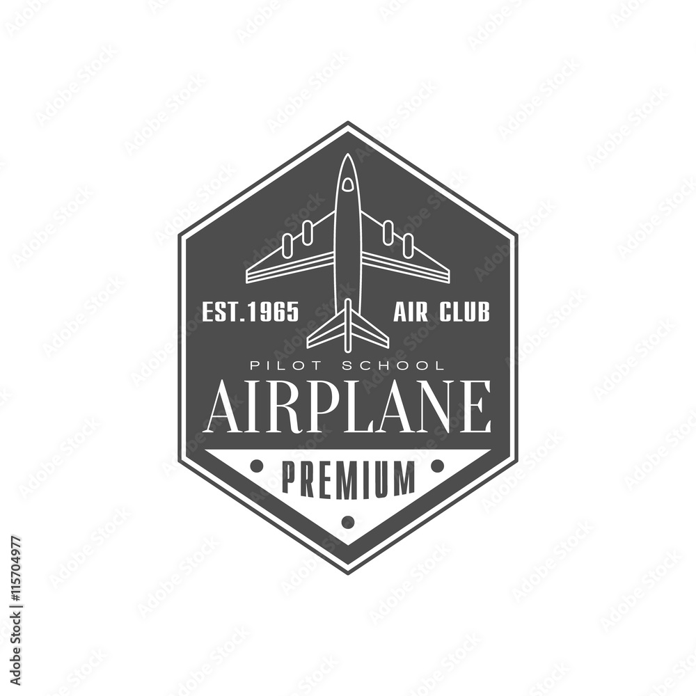 Airplane Air Club Emblem Design Airplane Air Club Emblem Design