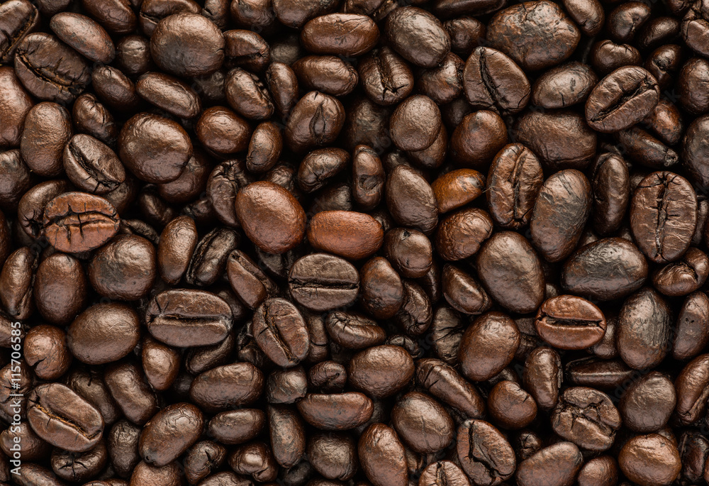 Obraz premium background of brown coffee beans