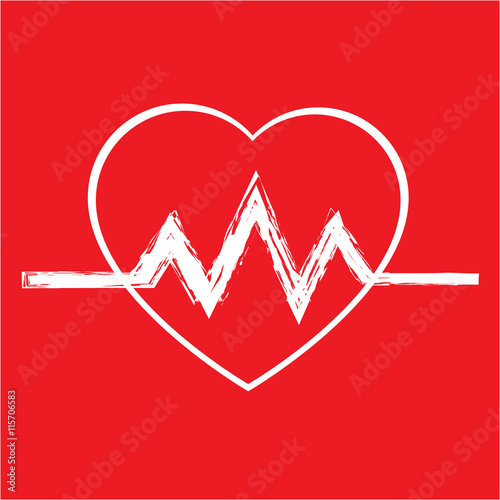 heart, icon, vector, medicine.