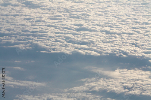 Cloudy sky from above