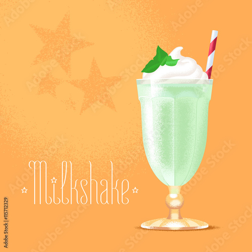 Milkshake vector illustration, design element