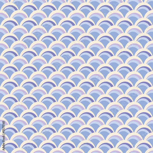 Ethnic boho seamless pattern with waves. Print. Repeating background. Cloth design, wallpaper.