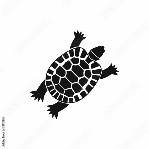 Turtle icon in simple style isolated vector illustration