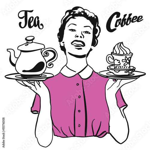 Vintage Waitress presents Coffee and Tea