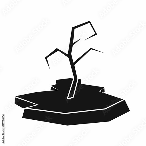 Drought icon in simple style isolated vector illustration