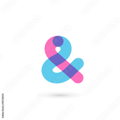 Symbol & and ampersand symbol logo icon design template elements