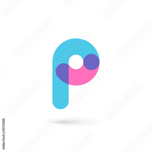 Letter P logo icon design template elements
