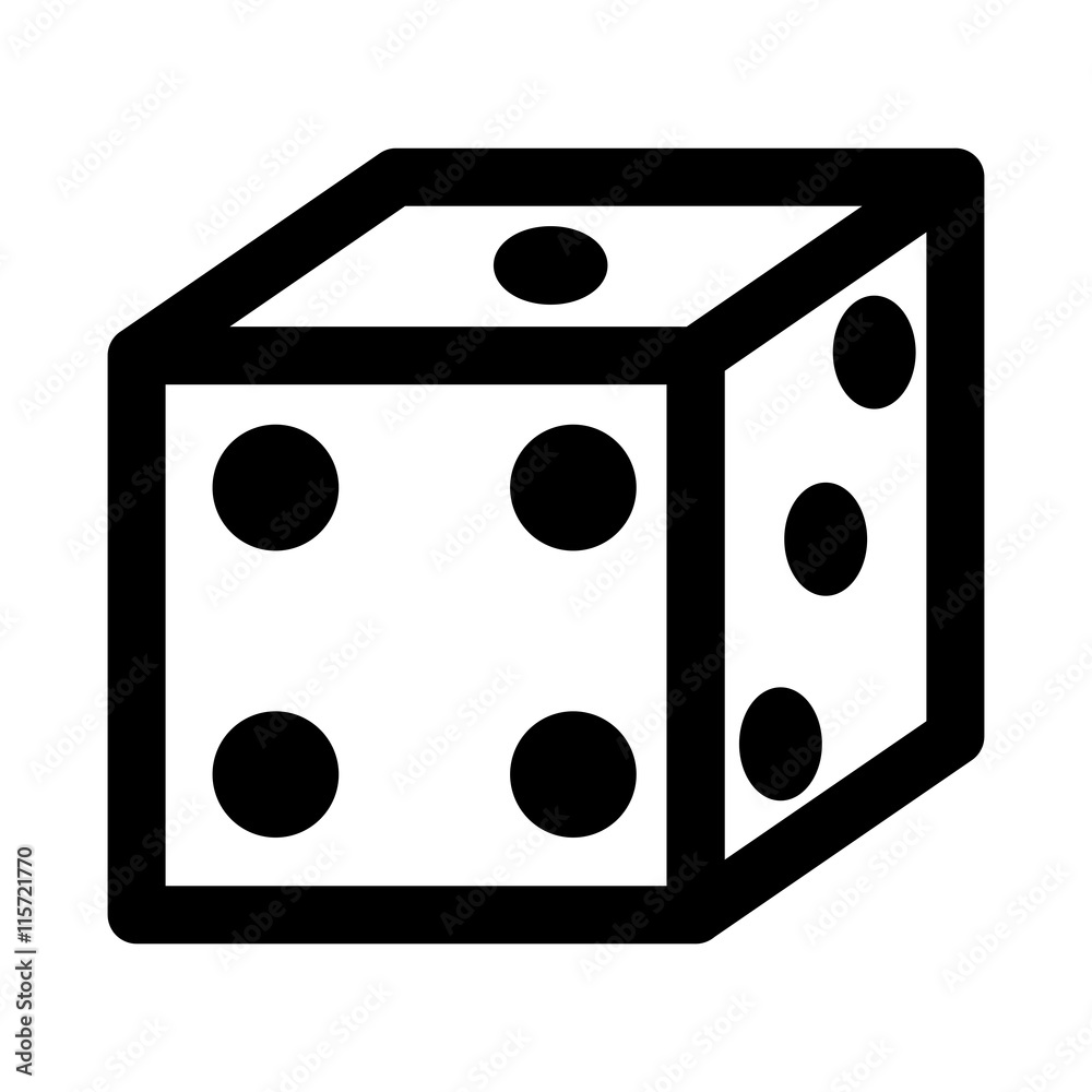 dice game isolated icon design