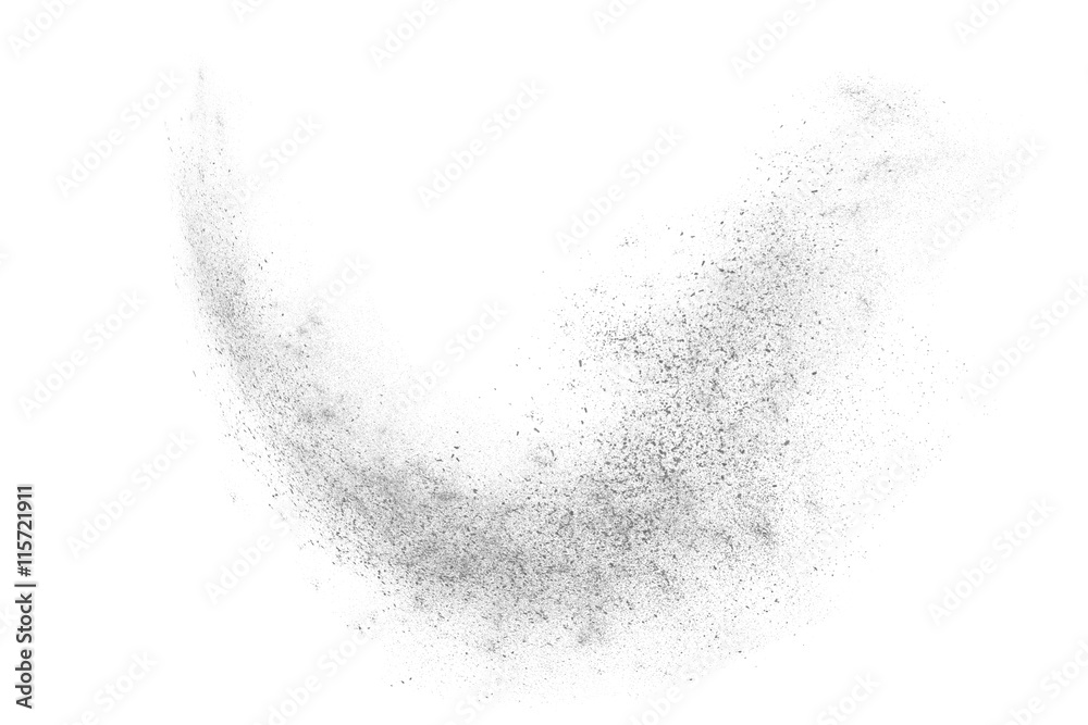 Obraz premium Black and white abstract powder explosion background