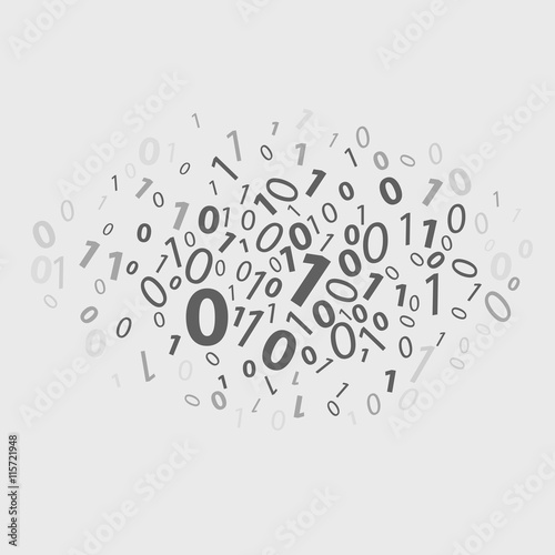Binary code with abstract information background vector.