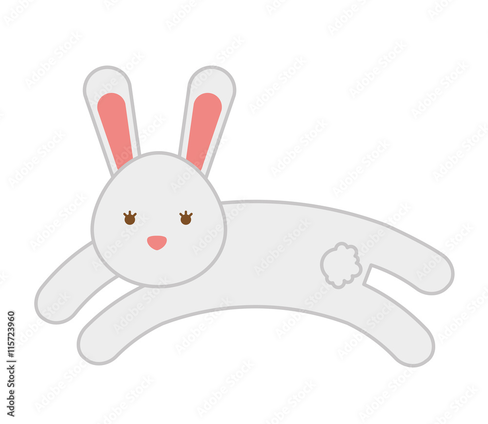 cute rabbit isolated icon design cute rabbit isolated icon design