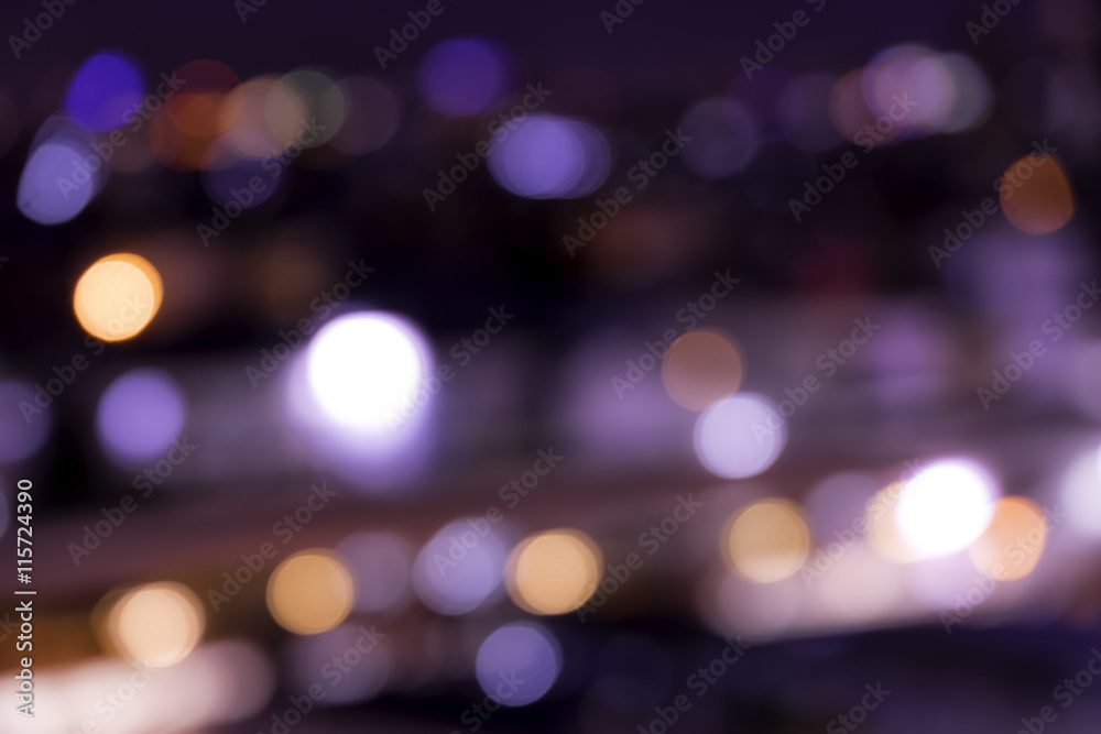 night of bokeh light for background or concept