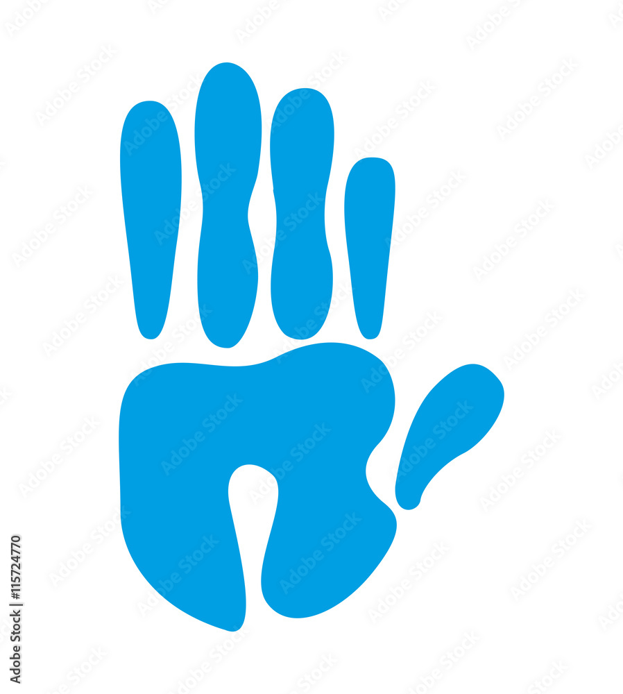 hand print isolated icon design hand print isolated icon design