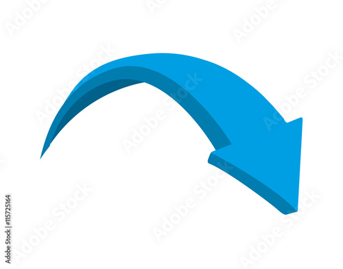 arrow blue isolated icon design