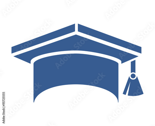 graduation hat isolated icon design