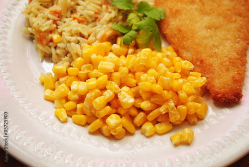 Corn Served as a Healthy Side Dish